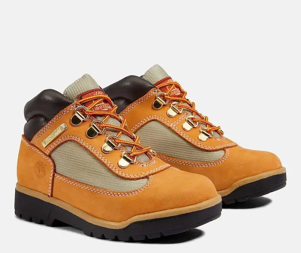 Timberland Youth Field Boot Wheat Leather and Fabric BOYS 6.5